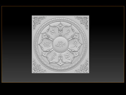 Mandala Relief Model 3D Print Model
