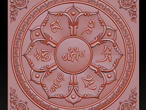 Modello in rilievo del mandala Modello di stampa 3D