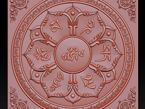 Mandala Relief Model 3D Print Model
