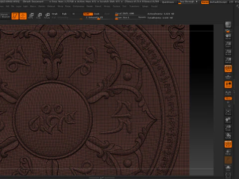 Mandala Relief Model 3D Print Model