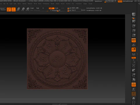 Mandala Relief Model 3D Print Model