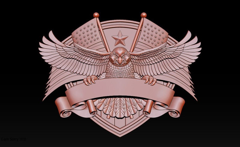 3D STL MODEL FOR CNC COAT OF ARMS 3D Print Model .c4d .max .obj .3ds .fbx .stl .blend 