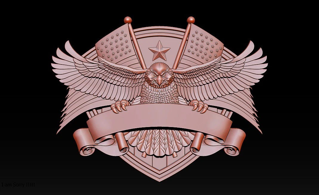 3D STL MODEL FOR CNC COAT OF ARMS 3D Print Model .c4d .max .obj .3ds .fbx .stl .blend 