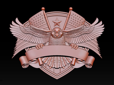 CNC 문장을 위한 3D STL 모델 3D 프린트 모델