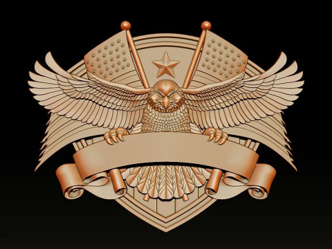 3D STL MODEL FOR CNC COAT OF ARMS 3D Print Model