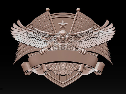 3D STL MODEL FOR CNC COAT OF ARMS 3D Print Model