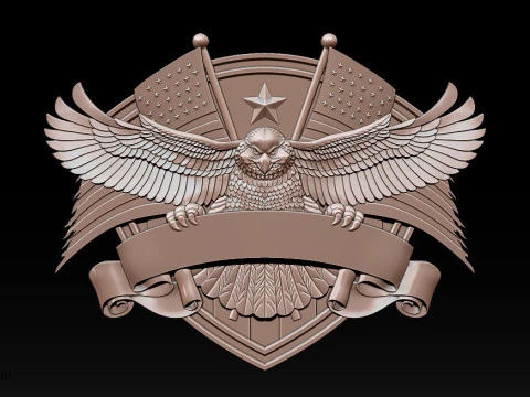 3D STL MODEL FOR CNC COAT OF ARMS 3D Print Model
