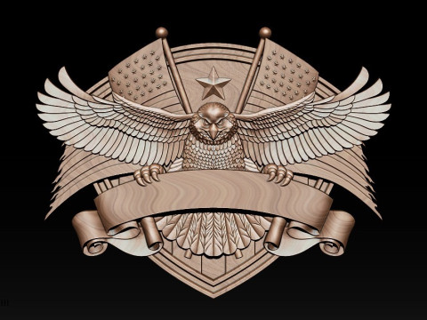 3D STL MODEL FOR CNC COAT OF ARMS 3D Print Model