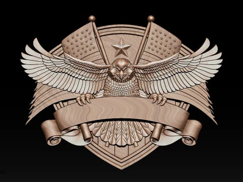 3D STL MODEL FOR CNC COAT OF ARMS 3D Print Model