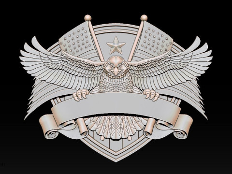 3D STL MODEL FOR CNC COAT OF ARMS 3D Print Model