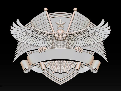 3D STL MODEL FOR CNC COAT OF ARMS 3D Print Model