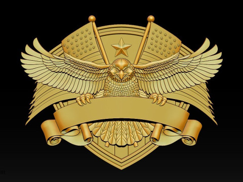 3D STL MODEL FOR CNC COAT OF ARMS 3D Print Model