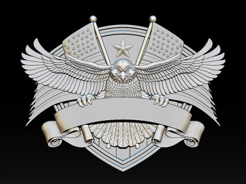 3D STL MODEL FOR CNC COAT OF ARMS 3D Print Model