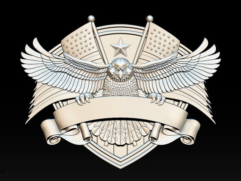 3D STL MODEL FOR CNC COAT OF ARMS 3D Print Model