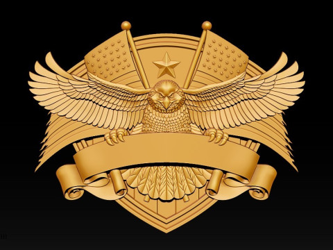 3D STL MODEL FOR CNC COAT OF ARMS 3D Print Model