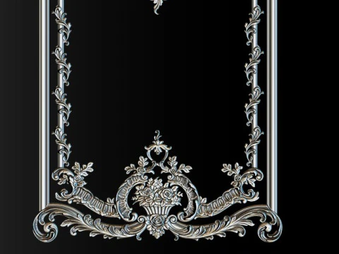 Modelo CNC em relevo ornamental para portas de madeira e pain&eacute;is de parede Modelo de Impressão 3D