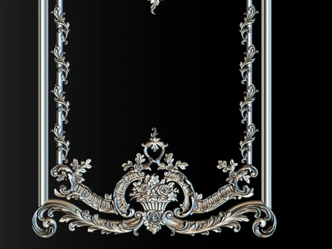 Modelo CNC em relevo ornamental para portas de madeira e pain&eacute;is de parede Modelo de Impressão 3D