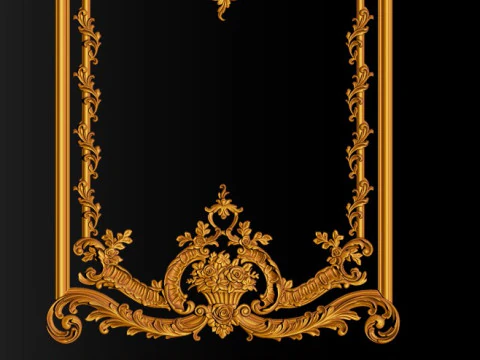 Modelo CNC em relevo ornamental para portas de madeira e pain&eacute;is de parede Modelo de Impressão 3D