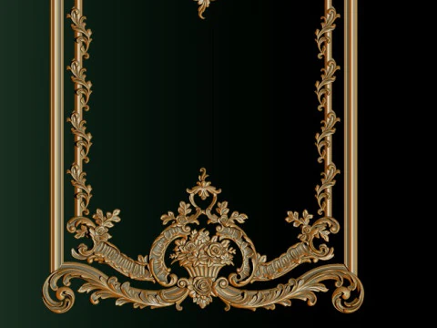 Modelo CNC em relevo ornamental para portas de madeira e pain&eacute;is de parede Modelo de Impressão 3D