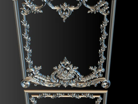 Modelo CNC em relevo ornamental para portas de madeira e pain&eacute;is de parede Modelo de Impressão 3D