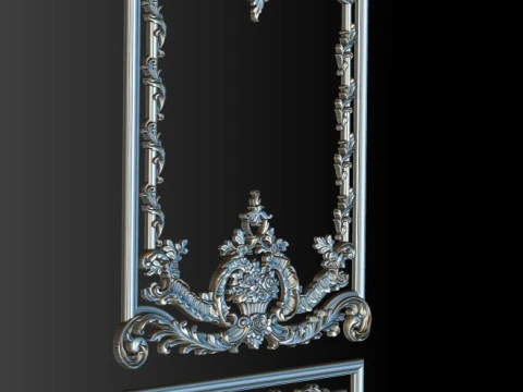 Modelo CNC em relevo ornamental para portas de madeira e pain&eacute;is de parede Modelo de Impressão 3D