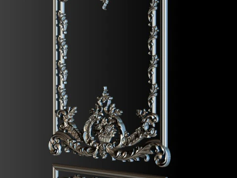 Modelo CNC em relevo ornamental para portas de madeira e pain&eacute;is de parede Modelo de Impressão 3D