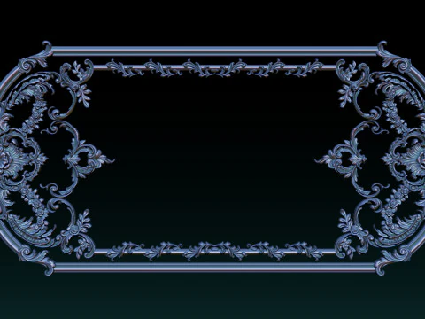 Ornamental Relief CNC Model for Wooden Doors and Wall Panels 1B 3D Print Model