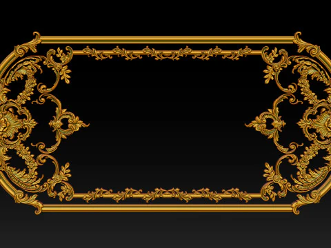 Ornamental Relief CNC Model for Wooden Doors and Wall Panels 1B 3D Print Model