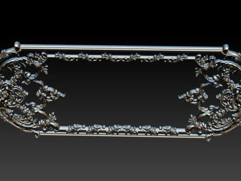 Ornamental Relief CNC Model for Wooden Doors and Wall Panels 1B 3D Print Model