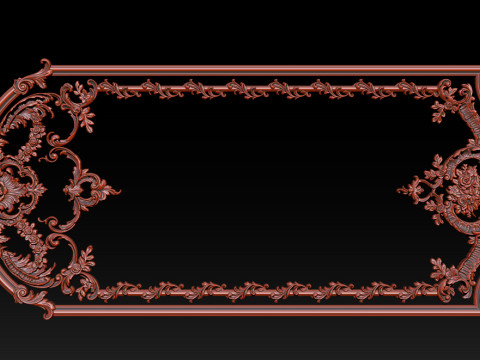 Ornamental Relief CNC Model for Wooden Doors and Wall Panels 1C 3D Print Model