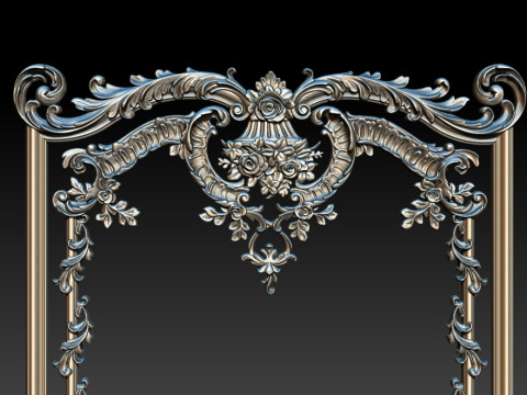 Modello CNC a rilievo ornamentale per porte e pannelli a parete in legno 1C Modello di stampa 3D