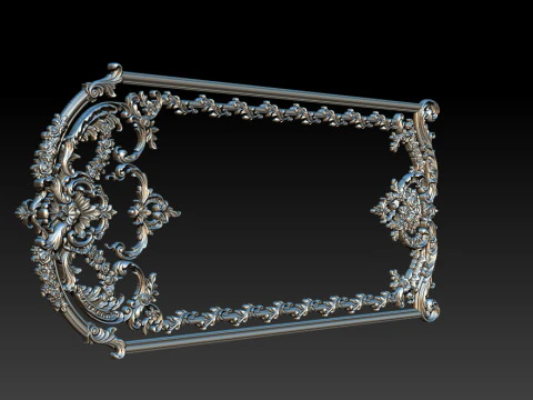 Ornamental Relief CNC Model for Wooden Doors and Wall Panels 1C 3D Print Model