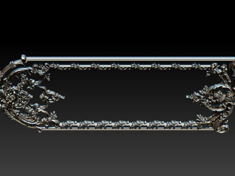 Ornamental Relief CNC Model for Wooden Doors and Wall Panels 1C 3D Print Model