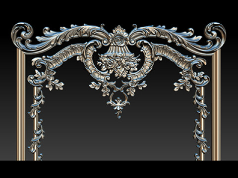 Modello CNC a rilievo ornamentale per porte e pannelli a parete in legno 1C Modello di stampa 3D