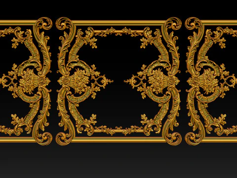Modello CNC a rilievo ornamentale per porte e pannelli a parete in legno 2B Modello di stampa 3D