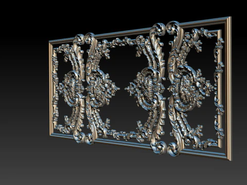 Modello CNC a rilievo ornamentale per porte e pannelli a parete in legno 2B Modello di stampa 3D