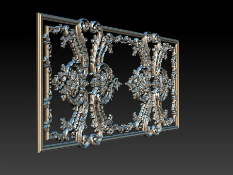 Modello CNC a rilievo ornamentale per porte e pannelli a parete in legno 2B Modello di stampa 3D