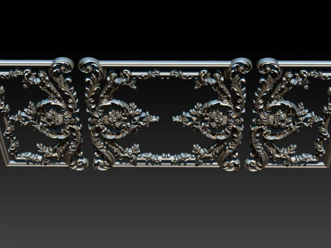 Modello CNC a rilievo ornamentale per porte e pannelli a parete in legno 2B Modello di stampa 3D
