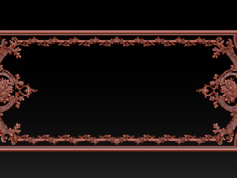Ozdobny reliefowy model CNC do drewnianych drzwi i paneli ściennych 2C Model do druku 3D