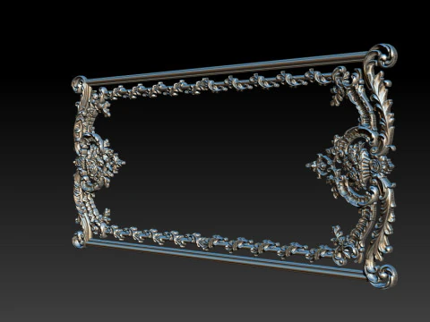 Modelo CNC em relevo ornamental para portas e pain&eacute;is de parede de madeira 2C Modelo de Impressão 3D