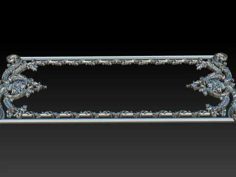 Modelo CNC em relevo ornamental para portas e pain&eacute;is de parede de madeira 2C Modelo de Impressão 3D