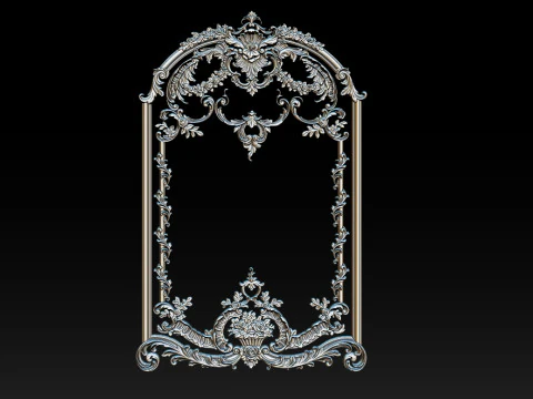 Modello CNC a rilievo ornamentale per porte e pannelli a parete in legno 3A Modello di stampa 3D