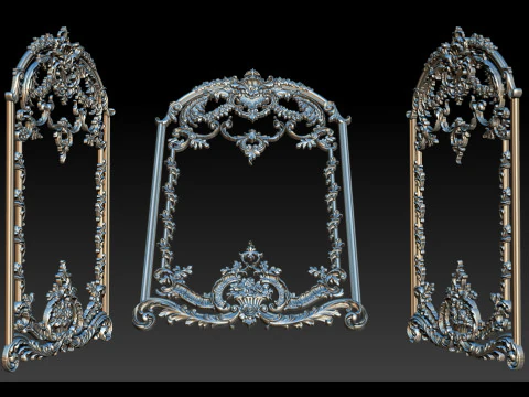 Modello CNC a rilievo ornamentale per porte e pannelli a parete in legno 3A Modello di stampa 3D