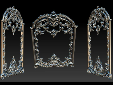 Modello CNC a rilievo ornamentale per porte e pannelli a parete in legno 3A Modello di stampa 3D