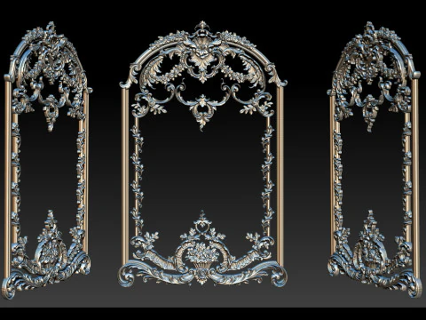 Modello CNC a rilievo ornamentale per porte e pannelli a parete in legno 3A Modello di stampa 3D
