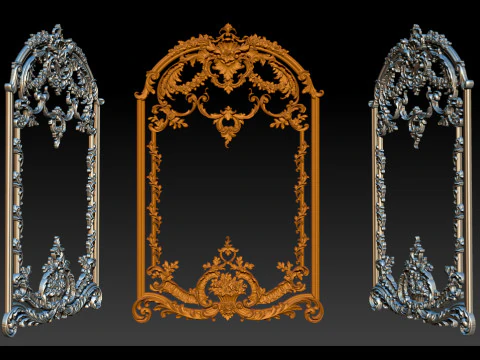 Modello CNC a rilievo ornamentale per porte e pannelli a parete in legno 3A Modello di stampa 3D