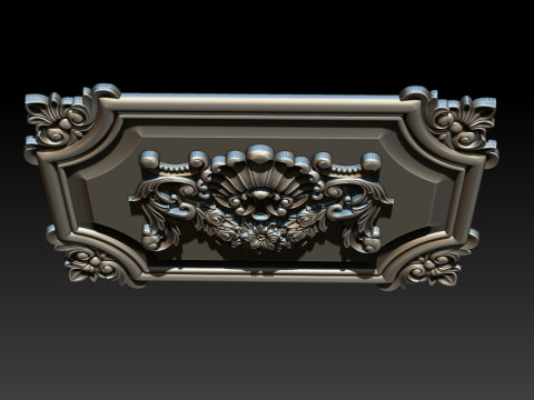 Sierlijk klassiek reli&euml;fframe 3D printmodel