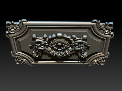 Ornate Classical Relief Frame 3D Print Model