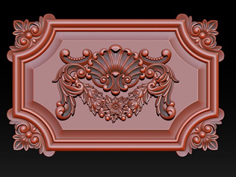 Sierlijk klassiek reli&euml;fframe 3D printmodel