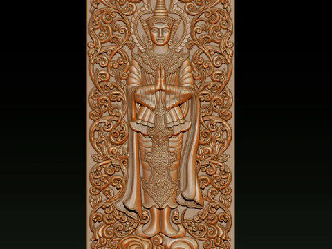 MODEL CNC BAS BAS BERDIRI BUDDHA Model Cetak 3D